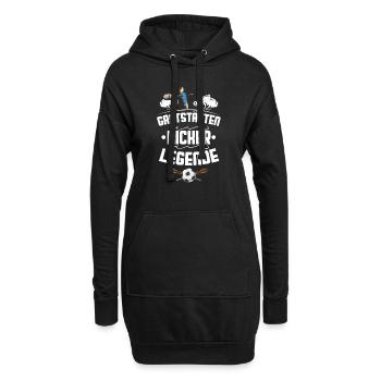 Tischfußball Tischkicker Verein Spiel Outfit - Hoodie-Kleid - Schwarz - Vorne