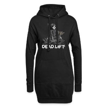 Sport Motivation Sensenmann Skelett Dead.Lift - Hoodie-Kleid - Schwarz - Vorne