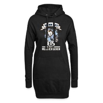 Kids Eishockey Spiel Verein Spruch Eishockeyfan - Hoodie-Kleid - Schwarz - Vorne