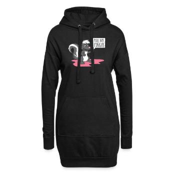 Tire mon doigt Skunk Tire les pets sur le doigt - Sweat-shirt à capuche long Femme - noir - Devant