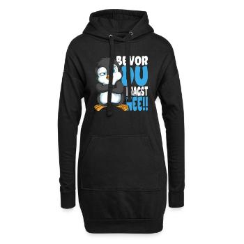 Bevor du fragst nee mir egal Pinguine - Hoodie-Kleid - Schwarz - Vorne