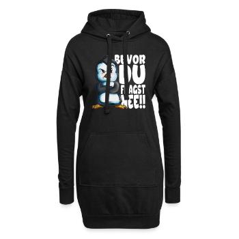 Bevor du fragst nee mir egal Pinguine - Hoodie-Kleid - Schwarz - Vorne