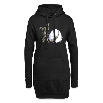 Nudel Nudeln Essen gehen Nudelliebhaber Geschenk - Hoodie-Kleid - Schwarz - Vorne