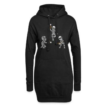 Baseball Halloween Skeleton Skeletons Baseball Fan - Sweat-shirt à capuche long Femme - noir - Devant