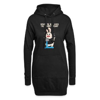 Schwerer Hase auf der Waage Tshirt zu schwer - Hoodie-Kleid - Schwarz - Vorne