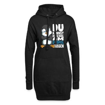 Kannst mich mal am Südpol küssen Pinguine - Hoodie-Kleid - Schwarz - Vorne