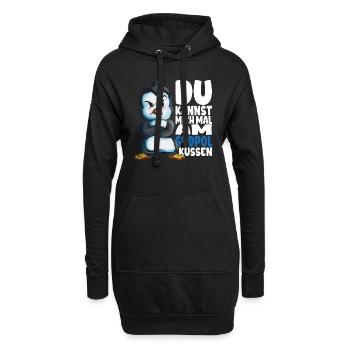 Kannst mich mal am Südpol küssen Pinguine - Hoodie-Kleid - Schwarz - Vorne