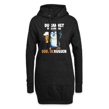Kannst mich mal am Südpol küssen Pinguine - Hoodie-Kleid - Schwarz - Vorne