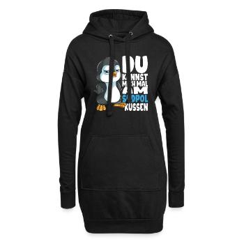 Kannst mich mal am Südpol küssen Pinguine - Hoodie-Kleid - Schwarz - Vorne