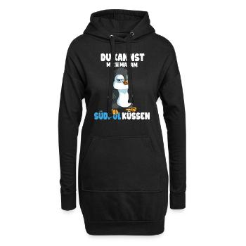 Kannst mich mal am Südpol küssen Pinguine - Hoodie-Kleid - Schwarz - Vorne