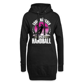 Handball Handballerin - Hoodie-Kleid - Schwarz - Vorne