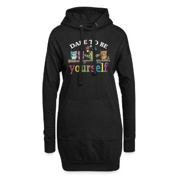 Bundles of puzzle pieces be yourself Enlightenment Autsmus - Hoodie Dress - black - Front