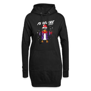 Tenue d’hiver cool de style pingouin en Antarctique - Sweat-shirt à capuche long Femme - noir - Devant