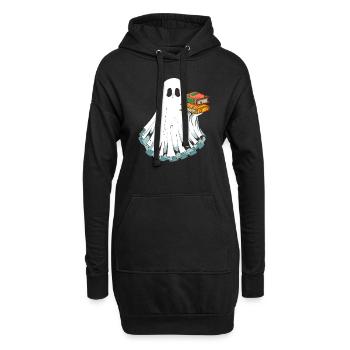 Books Reading Ghost Ghost on Halloween - Hoodie Dress - black - Front