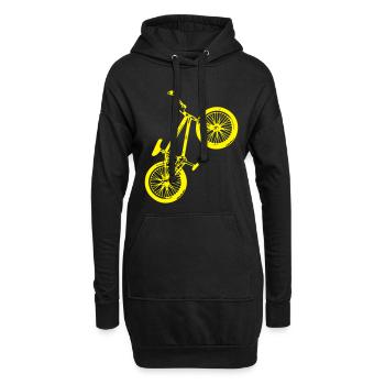 BMX - Bmx Rad - Geschenkidee - Geburtstagsgeschenk - Hoodie-Kleid - Schwarz - Vorne