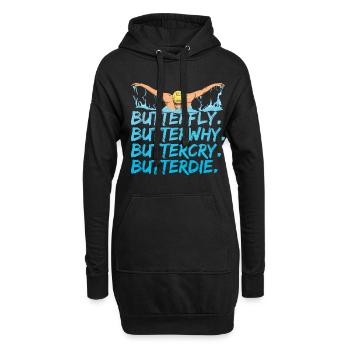 Schwimmen Spruch für einen Schwimmer - Hoodie-Kleid - Schwarz - Vorne