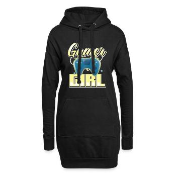 Gamer Girl Cute Anime Style Video Gamer Girl - Hoodie-Kleid - Schwarz - Vorne