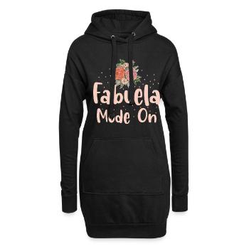 Fabuela Mode On Pun für eine spanische Oma Abuela - Hoodie-Kleid - Schwarz - Vorne