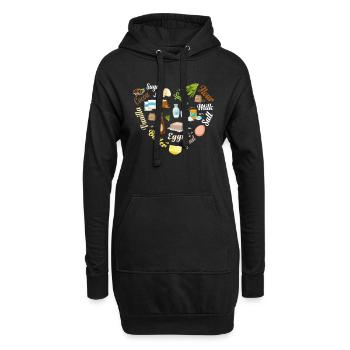 Cupcake Design für Konditor | Cupcake Dealer - Hoodie-Kleid - Schwarz - Vorne