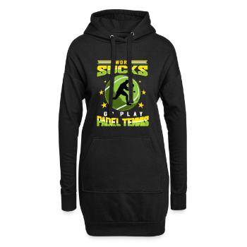 Work Sucks Go Play Paddle Tennis Geschenk - Hoodie-Kleid - Schwarz - Vorne
