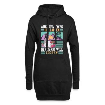 Aus Dem Weg Ihr Lappen der König Will Zocken Gamer - Hoodie-Kleid - Schwarz - Vorne