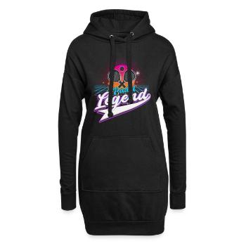 Cool Retro Crossing Rackets Padel Legend - Hoodie-Kleid - Schwarz - Vorne