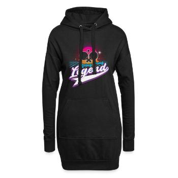 Cool Retro Crossing Raquettes Ping Pong Légende - Sweat-shirt à capuche long Femme - noir - Devant