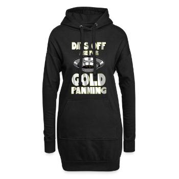 Goldene Plakette Mit Crossing Picke Gold Miner - Hoodie-Kleid - Schwarz - Vorne