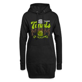 Cool Tennis Mom Tennisspieler Mama - Hoodie-Kleid - Schwarz - Vorne