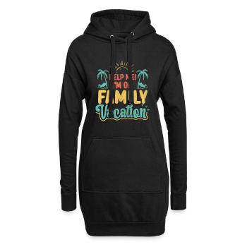 Help Me! I'm On Family Vacation - Hoodie-Kleid - Schwarz - Vorne