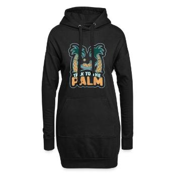 Vacay Mode Sonnenbrille und Ananas für den Urlaub - Hoodie-Kleid - Schwarz - Vorne