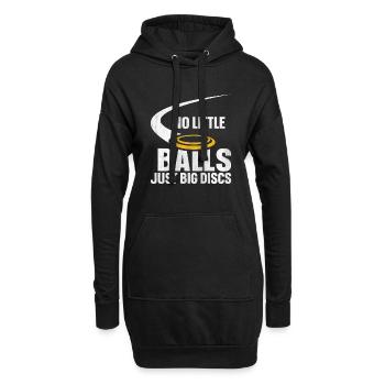 No Little Balls Just Big Discs Lustiges Disc Golf - Hoodie-Kleid - Schwarz - Vorne