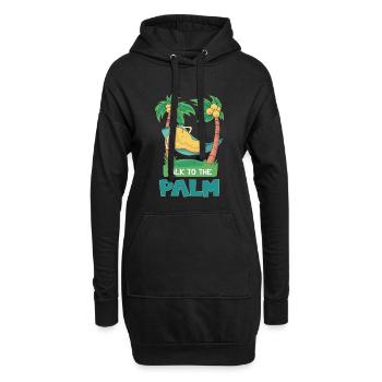 Singe dans le hamac - Talk To The Palm - Sweat-shirt à capuche long Femme - noir - Devant