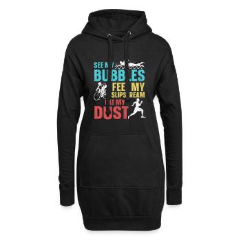 Lustiger Triathlon Spruch - Hoodie-Kleid - Schwarz - Vorne