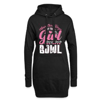 Move over Boys let a Girl show you how to Bowl - Hoodie Dress - black - Front