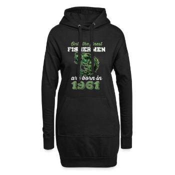 Legendär 61 Jahre alt Geschenk zum 61. Geburtstag - Hoodie-Kleid - Schwarz - Vorne