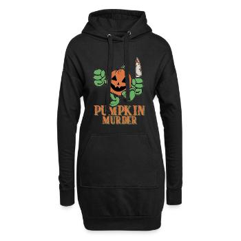 Greepy Pumpkin Murder Halloween Costume - Hoodie Dress - black - Front