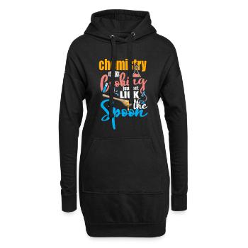 Chemie Ist Wie Kochen Witziges Chemiker Geschenk - Hoodie-Kleid - Schwarz - Vorne