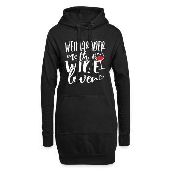 Wine Lover WEIMARANER Mother - Hoodie-Kleid - Schwarz - Vorne