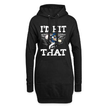 Citation de baseball J’avais frappé cette balle de baseball - Sweat-shirt à capuche long Femme - noir - Devant