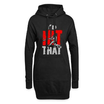 Citation de baseball J’avais frappé cette balle de baseball - Sweat-shirt à capuche long Femme - noir - Devant