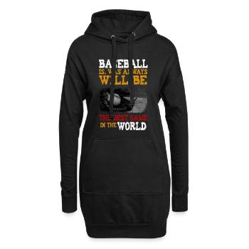 Le baseball est le meilleur jeu au monde - Sweat-shirt à capuche long Femme - noir - Devant