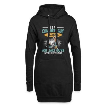 KW1 Betonbauer - Hoodie-Kleid - Schwarz - Vorne