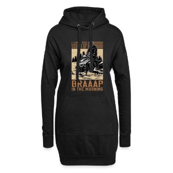 J’aime le son de la motoneige Braaaap - Sweat-shirt à capuche long Femme - noir - Devant