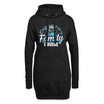 Aw Navire! C’est un voyage en famille | Croisière en famille - Sweat-shirt à capuche long Femme - noir - Devant