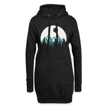 Travel - Hoodie-Kleid - Schwarz - Vorne