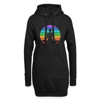 Yoga Meditation Spiritual Body Energy Chakras - Hoodie-Kleid - Schwarz - Vorne