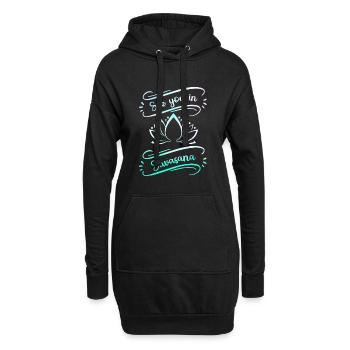 See You In Savasana Lotus Flower Yoga - Hoodie-Kleid - Schwarz - Vorne