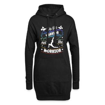 Do The Warrior Not The Worrior Yoga Pose Yoga - Hoodie-Kleid - Schwarz - Vorne