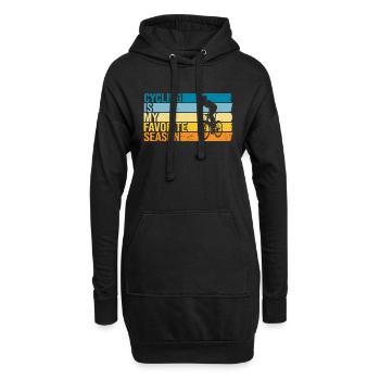 Le cyclisme est ma saison préférée - Sweat-shirt à capuche long Femme - noir - Devant